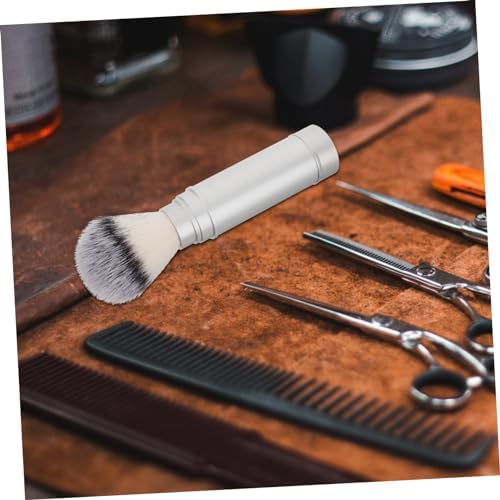 Men Shaving Brush Lightweight Travel Beard Brush with Nylon Bristles for Facial Hair Grooming and Shaving Soap Lathering Portable and Durable for Home or Travel