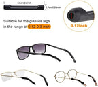 Soft Silicone Eyeglasses Temple Tips Sleeve Retainer,Anti-Slip Elastic Comfort Glasses Retainers For Spectacle Sunglasses Reading Glasses Eyewear (6Pairs Black)