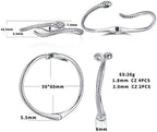 Presentski Snake Bracelet Sterling Silver Open Bangle Serpent Bracelet Vintage Silver Bracelet for Women