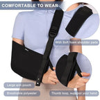 Arm Sling for Shoulder, Wrist, Elbow Injuries, Breathable and Adjustable Shoulder Immobilizer Sling for Men and Women with Thumb Loop, Support for Rotator Cuff Tear, Left or Right Arm