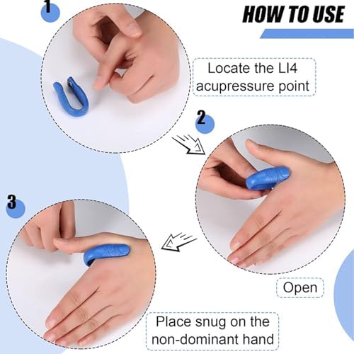Acupressure Clip,Hypoglycemic Acupoint Clip,Acuplus Clip to Lower Blood Sugar,Shinyslim Detoxification and Slimming Li4 Acupressure Point Clip for Daily Acupoint Massage & Hand Relaxation 4pcs