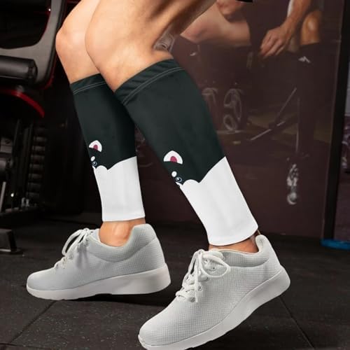 Leg Sleeve for Men Women Sports Elastic Calf Compression Sleeve Footless Compression Socks Soccer Calf Sleeves
