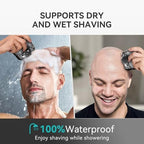 Head Shavers for Bald Men - kensen 6D Cordless Bald Head Shavers for Men, Christmas Gift Body Shaver for Mens for Bald Heads & Face IPX6 Waterproof Wet/Dry Use LED Display Balding Clippers Heads Razor