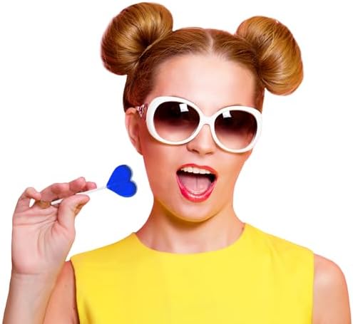 Fruidles Lollipops Mini Heart Shaped 30 Lollipops, Blueberry Flavored Delicious Lollipop, Individually Wrapped, 5g Lollipop