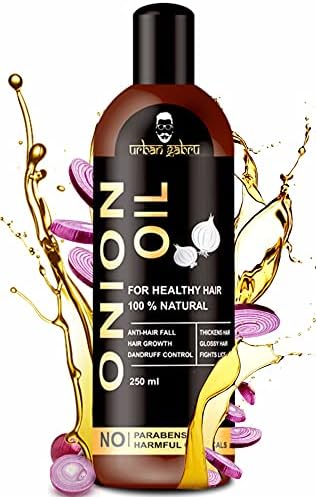 Urbangabru Onion Oil for Hair growth Organic | Onion Juice, Hair Oil for Dry Damaged Hair and Growth (8 Fl Oz)