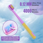 6 Pieces Individually Wrapped Extra Soft Toothbrush for Sensitive Teeth & Gums - Gum Care Toothbrush with 4000 Ultra-Soft Bristles, Compact Small Head (Macaron Color)