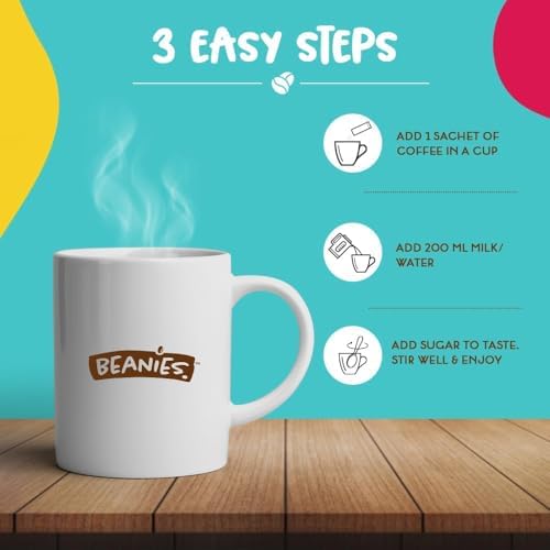 Beanies Irish Coffee Flavoured Instant Coffee Sticks – (Pack of 100 Single Serve Sachets) Smooth Creamy Flavour