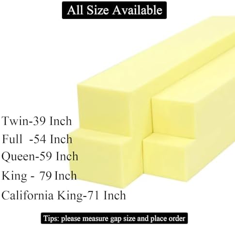 Bed Gap Filler for Headboard Space Filler Bed Crack Pillow Stopper Wall Side Mattress Extender Memory Foam Mattress Gap Filler Twin Bed 39x4x6 Inches