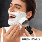 Shaving Brush Set 2 in 1, Shaving Brushes for Men with Comfortable Handle, Soft Bristle Shave Brush Shaving Kit Includes Brush Stand, Christmas, Birthday Gift for Bearded Man