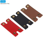 PATIKIL Leather Razor Head Protecting Cover, 3-in-1 Safety Razor Head Protecting Sheath Shaver Tip Cover for Travel, Red Black Brown