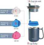 Dysphagia Regulating Drinking Cups for Swallowing Difficulty - with 5cc, 10cc, & 15cc Sip Options - Liquids Only - Pack of 1 (Blue)