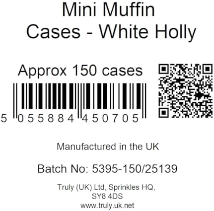 Mini Muffin White Holly (300 Cases), Paper