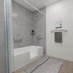 HEALTHCRAFT Plus Series Crescent Grab Bar for Bath and Shower Safety, 14.3 inch | Wall-Mounted Polished Chrome Handrail, ADA Compliant Bathroom Support for Seniors, 500 lbs Capacity