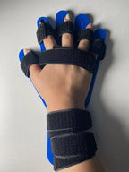 Finger Training Device Finger Orthotics Hand Splint with Wrist and Hand Brace Finger Mobility Hand Splints for Straightening Fingers Finger fingerboard rehabilitation training device (Blue)