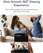 eufy Security 4K Indoor Camera E30,360° Pan Tilt,AI Auto Tracking,Color Night Vision,Pet/Baby/Nanny Monitor with Two-Way Audio,AI Human/Pet Detection,Works with HomeKit, No Monthly Fee, Black
