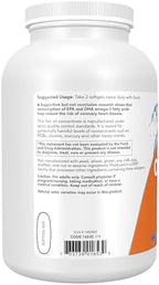 NOW Foods Supplements, Omega-3 180 EPA / 120 DHA, Molecularly Distilled, Cardiovascular Support*, 500 Softgels