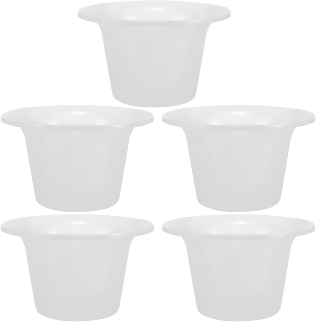 iplusmile 5pcs Disposable Chamber Pot for Adults Unisex Urine Jug for Hospital Camping and Home Use Drop-Resistant Plastic Design
