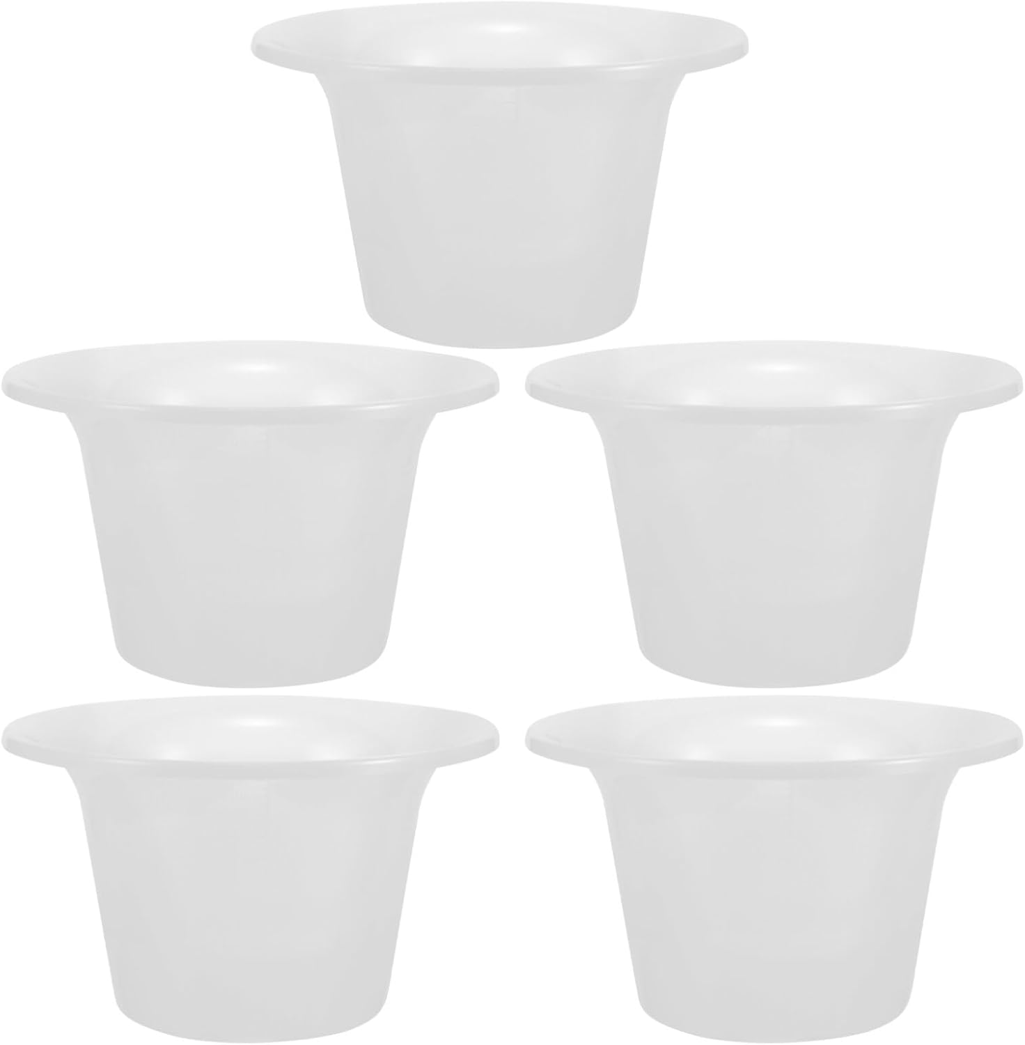 iplusmile 5pcs Disposable Chamber Pot for Adults Unisex Urine Jug for Hospital Camping and Home Use Drop-Resistant Plastic Design