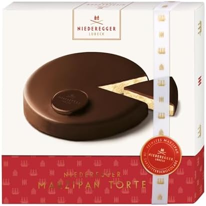 Niederegger Marzipan Cake Covered with Dark Chocolate - 185g /6.5oz. | Popular Marzipan Cake | Gourmet, Luxurious, Artisanal | Kosher.