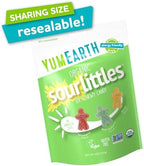 YumEarth Organic Sour Littles Chewy Candy - Allergy Friendly (Top 9 Free), No Artificial Dyes, Non GMO, Gluten Free, Vegan Candy Snacks - 5 Ounce Bag