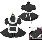 Plus Size Maid Dresses Style Sissy Dress Locable Sweet Dress Costume,Black,XXXL
