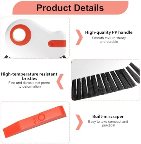 2 Pcs 2 in 1 Window Track Cleaner, Groove Cleaner Brush, Effective Window Sill Cleaner Tool Perfect for Sliding Door Tracks and Glass Door Grooves for Home Bathroom Kitchen Use (2 PCS)