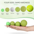 Silicone Massage Lacrosse Balls Set - Small Hard Myofascial Release Balls for Feet, Hands, Neck, Yoga, Deep Tissue Muscle Mobility Massage (4-Pack)