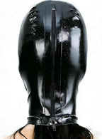 Latex Hood Rubber Mask with Eye and Mouth Openings Full Head Coverage for Cosplay Club Wear Costume