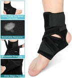 Ankle Support Brace, Adjustable Compression Foot Drop Ankle Brace, Breathable Neoprene Sprain Plantar Fasciitis Foot Wrap Sleeve, Tendon Heel Bandage for Sports, Arthritis,