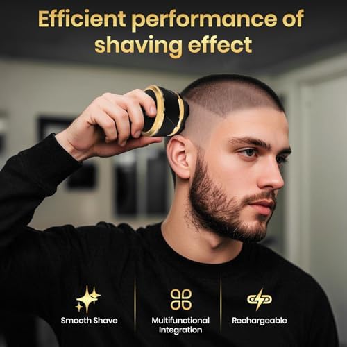 Ufree Head Shavers for Bald Men - IPX6 Waterproof Wet/Dry Bald Head Shaver, Detachable Rotary Blade for Clean Shave, Electric Shaver with LED Display, Storage Bag