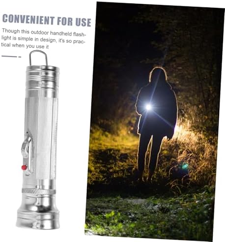 Vintage Aluminum Flashlight 80s Retro Style Old Style Flashlight for Camping Emergency Travel