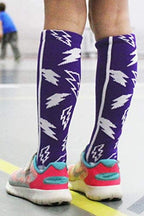 MadSportsStuff Socks with Lightning Bolts for Softball Baseball Soccer for Boys Girls Men Women Youth Adult Over the Calf