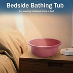 Plastic Wash Basin - 5 Pack of 5 Liter Round Plastic Tub with Rolled Rim - Good for Washing Veggies, Laundry, and Hands and Feet - Good for Hospitals, Nursing Homes, and Medical Facilities