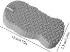 1PC 3D Bath Sponge Fish Scale Pattern Long Body Scrubber with Hang Loop for Shower Spa Travel and Back Cleaning, Textured Surface, Grey
