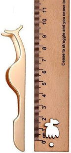 False Eyelashes Applicator Tool Eyelash Extension Tweezers Remover Clip Tweezers Nipper (Golden)