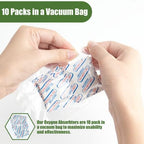 100 Packs 100CC Food Grade Oxygen Absorbers (10 Pack in Individual Vacuum Bag ) , Oxygen Absorbers For Long Term Food Storage with Oxygen Indicator , Works in Mylar Bags, Mason Jars, and Vacuum Bags