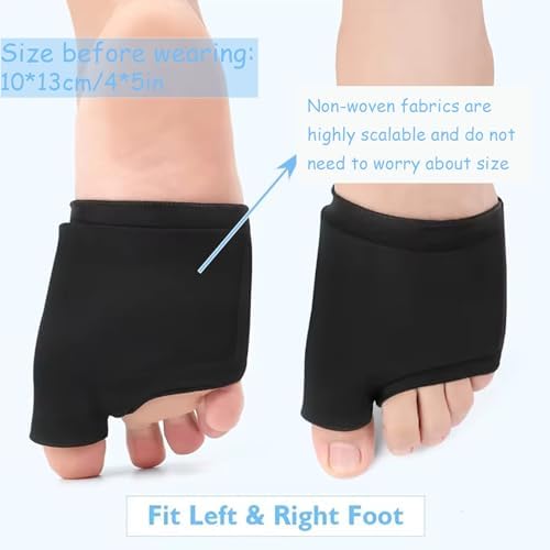2 Pack Forefoot Toe Ice Pack，Foot Ice Pack Wrap Bunion Corrector for Women & Men, Non-Slip Bunion Relief Socks with Hot and Cold Therapy for Plantar Fasciitis, Hallux Valgusand Sport Injured