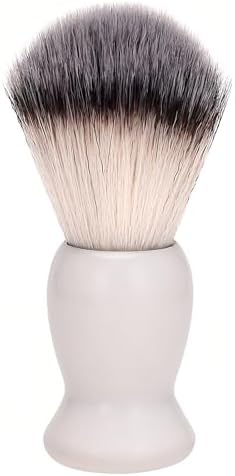 Men's Shaving Brush with Wood Handle - Professional Wet Shave Tool for Cream & Soap, Perfect Gift for Father's Day, Valentine's, Birthday (Gift Ready) (White)