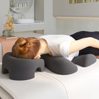 Breast Pillow and Face Down Pillow for Massage Set, Women's Massage Bolster Sleeping for Bed with Non-Slip Bottom, Home Head Chest Cushion for SPA-Dark Gray