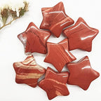 PEKMAR Natural Crystal Rough Home Decoration Natural Red Jasper Crystal Quartz Star Shaped Craft ReikiPolished Decor Crystals and Stones Stones