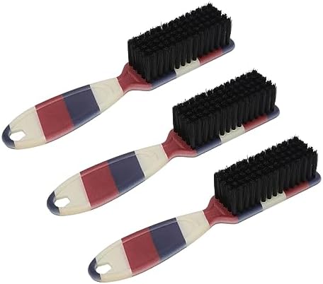 Asixxsix Beard Brush, Professional Barber Fade Brush with Soft Nylon and Ergonomic Handle for Men Beard Comb Styling and Cleaning