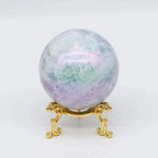 BEINUANCRYSTAL 1pc 60mm-70mm Natural Crystal Quartz Stones Aura Blue Calcite Sphere Celestite Ball for Healing
