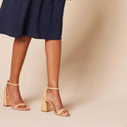 Amazon Essentials Women's Ankle Strap Block Heel Nola Sandals