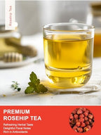 TeeLux Rose Hips Tea Bags, Premium Rosehip Herbal Tea, Fruity Flavor and Aroma, Caffeine-free, 100 Count