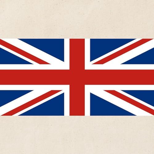 CafePress United Kingdom Union Jack Flag Tote Bag Reusable Natural Beige Canvas Shopping Bag