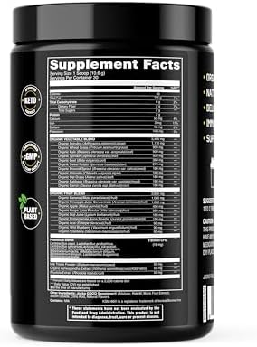 Jocko Fuel Daily Greens Powder - Premium Organic Greens Superfood Powder for Gut Health, Digestion, Bloating, Immune Support with Spirulina, Chlorella, Digestive Enzymes, & Probiotics - 30 Servings