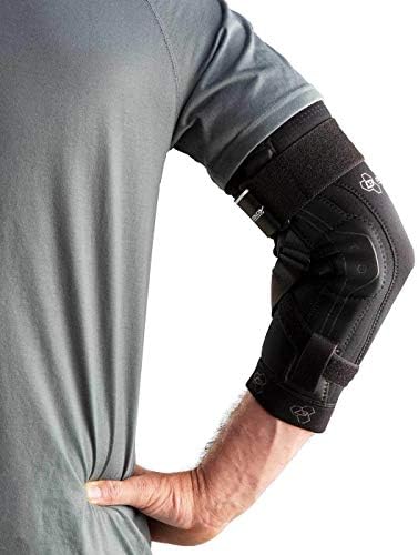DonJoy Performance Bionic Elbow Brace II - Small - Maximum Hinged Support for Elbow Hyperextension, UCL, Tommy John Ligament Injury, Dislocated Elbow for Football, Lacrosse, Rugby, Basketball
