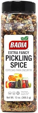 Badia Extra Fancy Pickling Spice Mix, 13 oz - Blend of Premium Spices for Pickling Vegetables, Brines & Marinades, Gluten Free