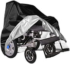 Electric Wheel Chair Cover Waterproof Mobility Scooter Storage Cover for Travel Power Wheelchair Dust Protective Cover with Adjustable Drawstring (45"L x 29.5"W x 51"H, Black)