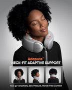Bluvol Nest 10 Ultra Immersive Heated Neck Massager, Therapist-Style Massage System for Deep Tissue Pain Relief, 360° Immersive Spatial Audio, Cordless Massager for Home, Office, Car, Travel, Sliver